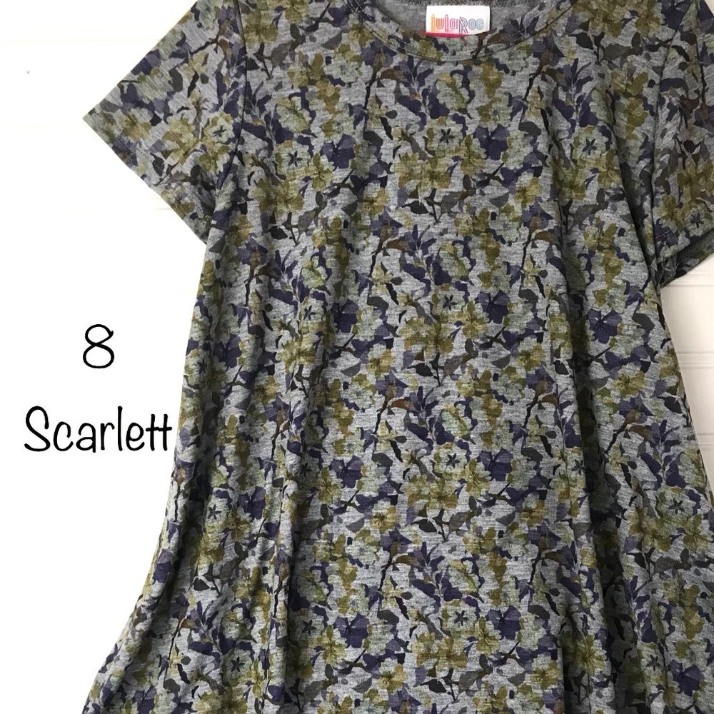lularoe scarlett girls kids dress size 8 brand new nwt back to school